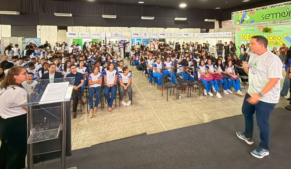 O secretário de Estado da Ciência, Tecnologia, Inovação e Educação Profissional, Bruno Lamas, também destacou a relevância do evento para o Espírito Santo.. Foto: Lorena Marinho