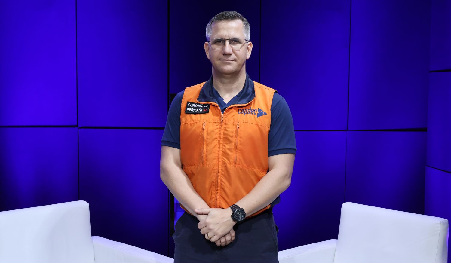 O Coronel Benício Ferrari Júnior destacou os avanços no monitoramento e orienta população capixaba sobre como agir em situações de risco durante o período de chuvas que começa no mês de novembro. Foto: Jerry Apolinário/ Next Editorial