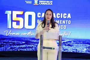 A vice-prefeita e secretária de Governo de Cariacica, Shymenne de Castro, ressaltou que o Planejamento Estratégico está ancorado em quatro pilares. Foto: Claudio Postay/Prefeitura de Cariacica