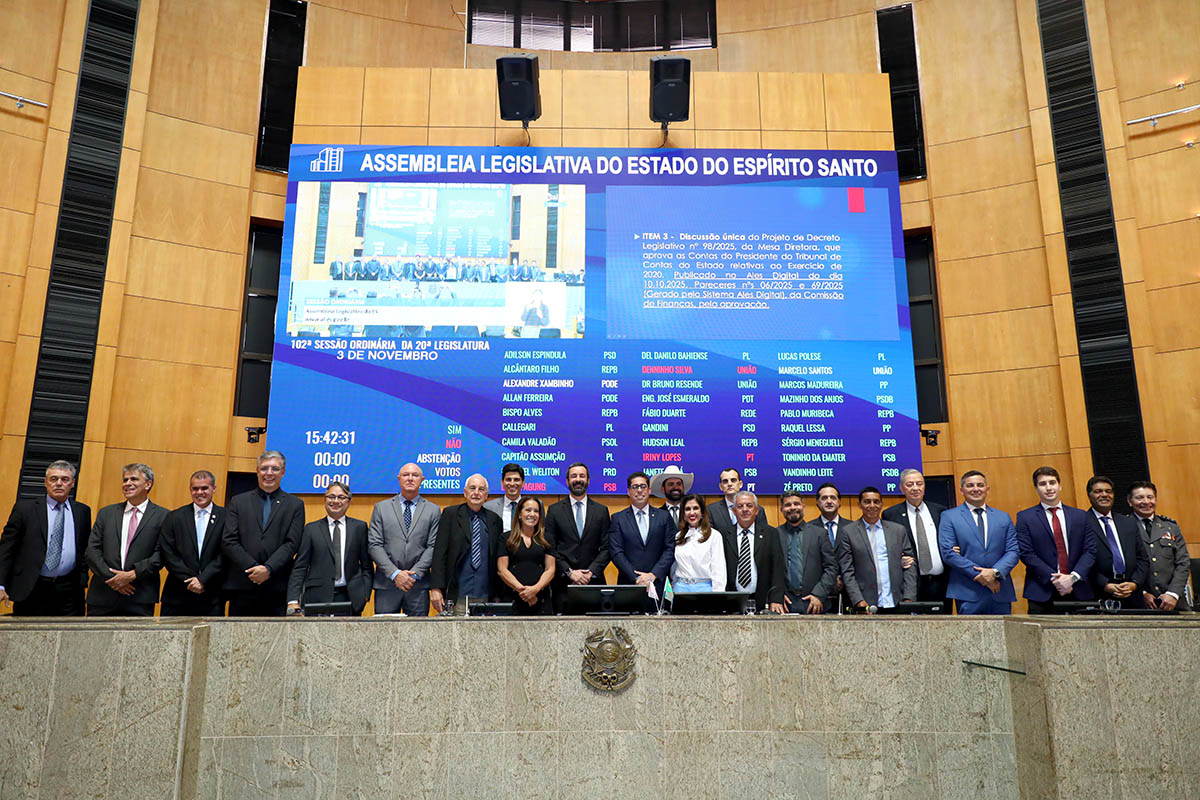 Ales aprova as contas do Tribunal de Contas do Espírito Santo. Foto: Paula Ferreira.