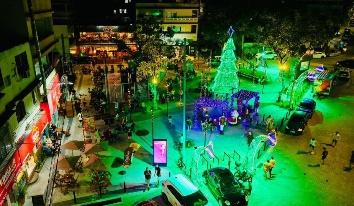 Diversos pontos de Cariacica já estão iluminados para o Natal. Foto: Prefeitura de Cariacica