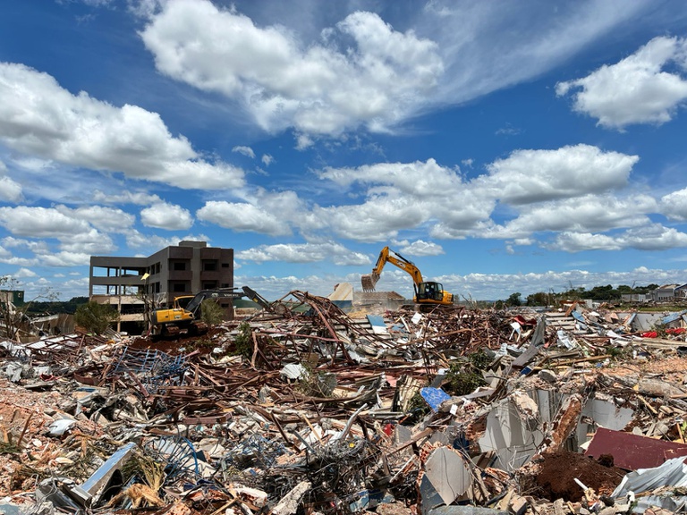 Rio Bonito do Iguaçu enfrenta a reconstrução após um tornado devastador - Foto: Divulgação/MIDR