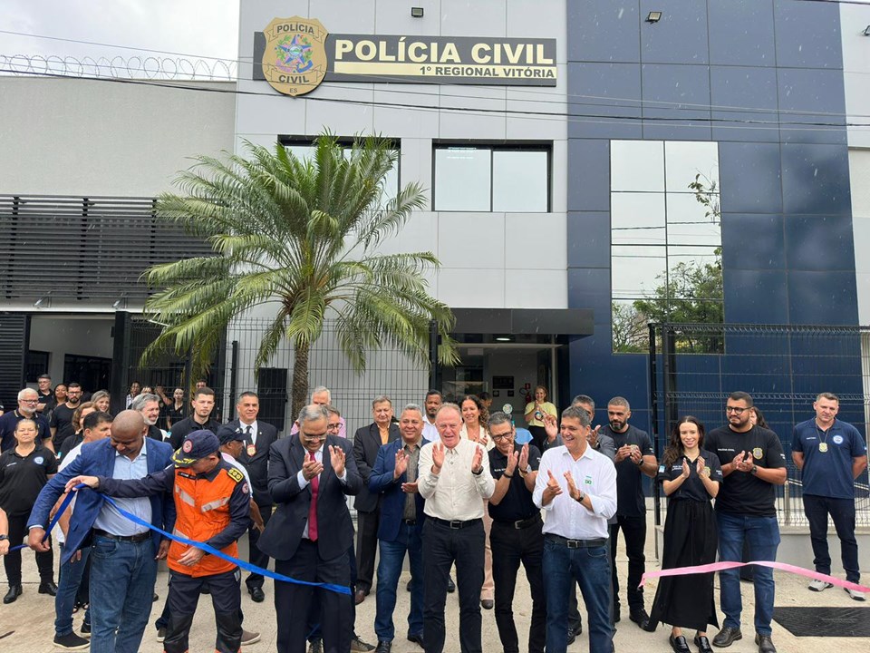 Governo entrega a nova sede da 1ª Delegacia Regional de Vitória, localizada no bairro Horto. Foto: Divulgação