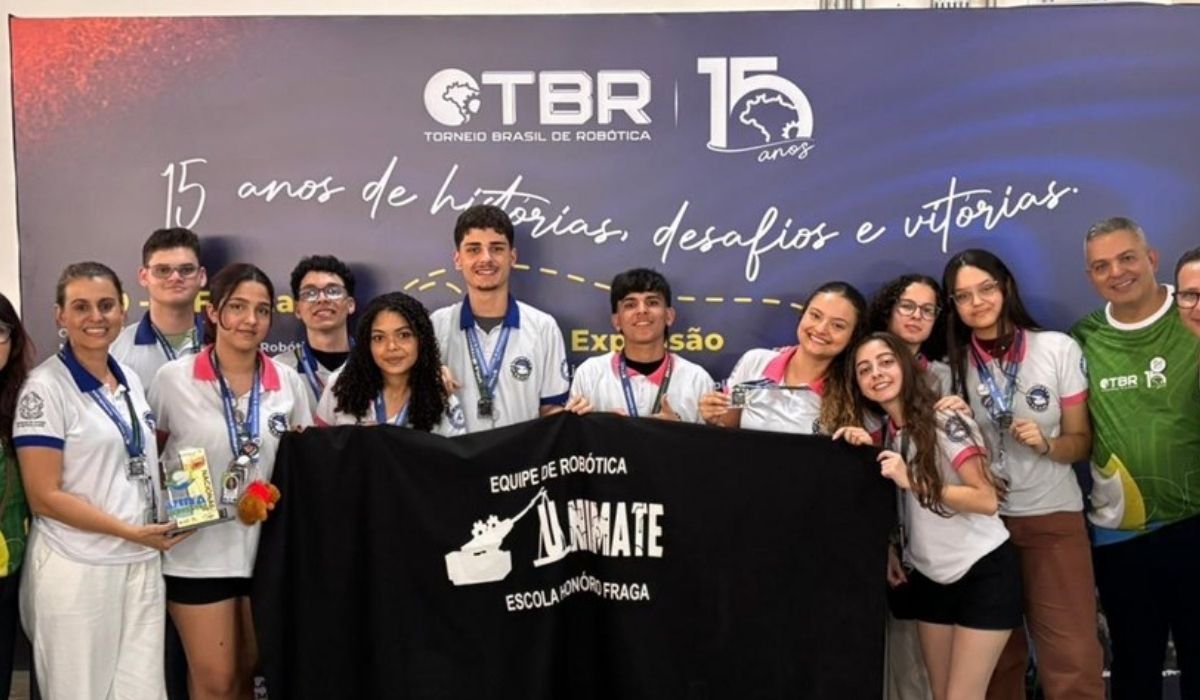 A Escola Estadual de Ensino Fundamental e Médio (EEEFM) Honório Fraga, localizada no município de Colatina, conquistou destaque nacional com a Equipe de Robótica Unimate Team, que sagrou-se Campeã Nacional do Torneio Brasil de Robótica (TBR), na categoria High – Mérito Científico. Foto: Governo do ES