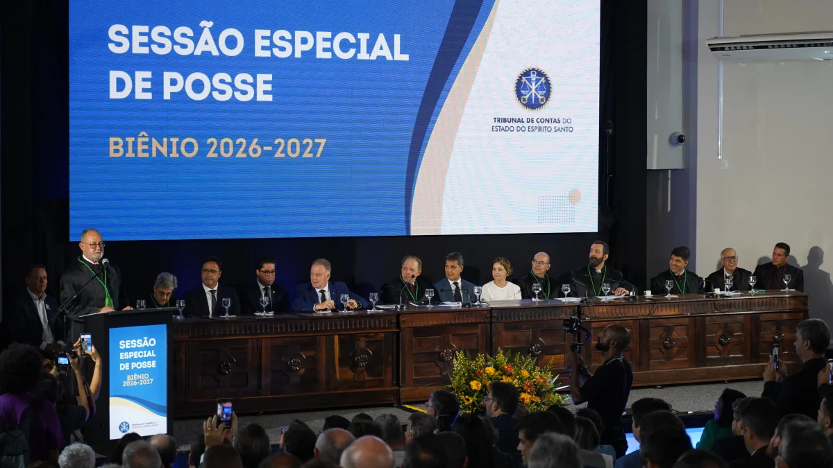 Luiz Carlos Ciciliotti toma posse como presidente do TCE-ES e assume o comando da Corte para o biênio 2026-2027. Foto: Divulgação