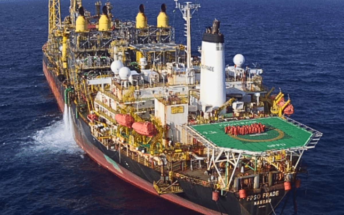 FPSO Frade de extração de petróleo no Campo Wahoo. Foto: Divulgação/Prio