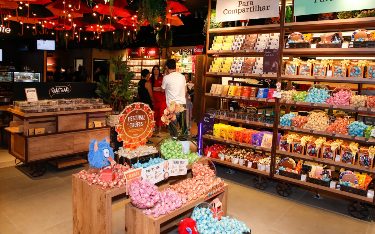Bom momento do comércio projeta abertura de lojas como a da Cacau Show, no Shopping Vitoria. Foto: Divulgação