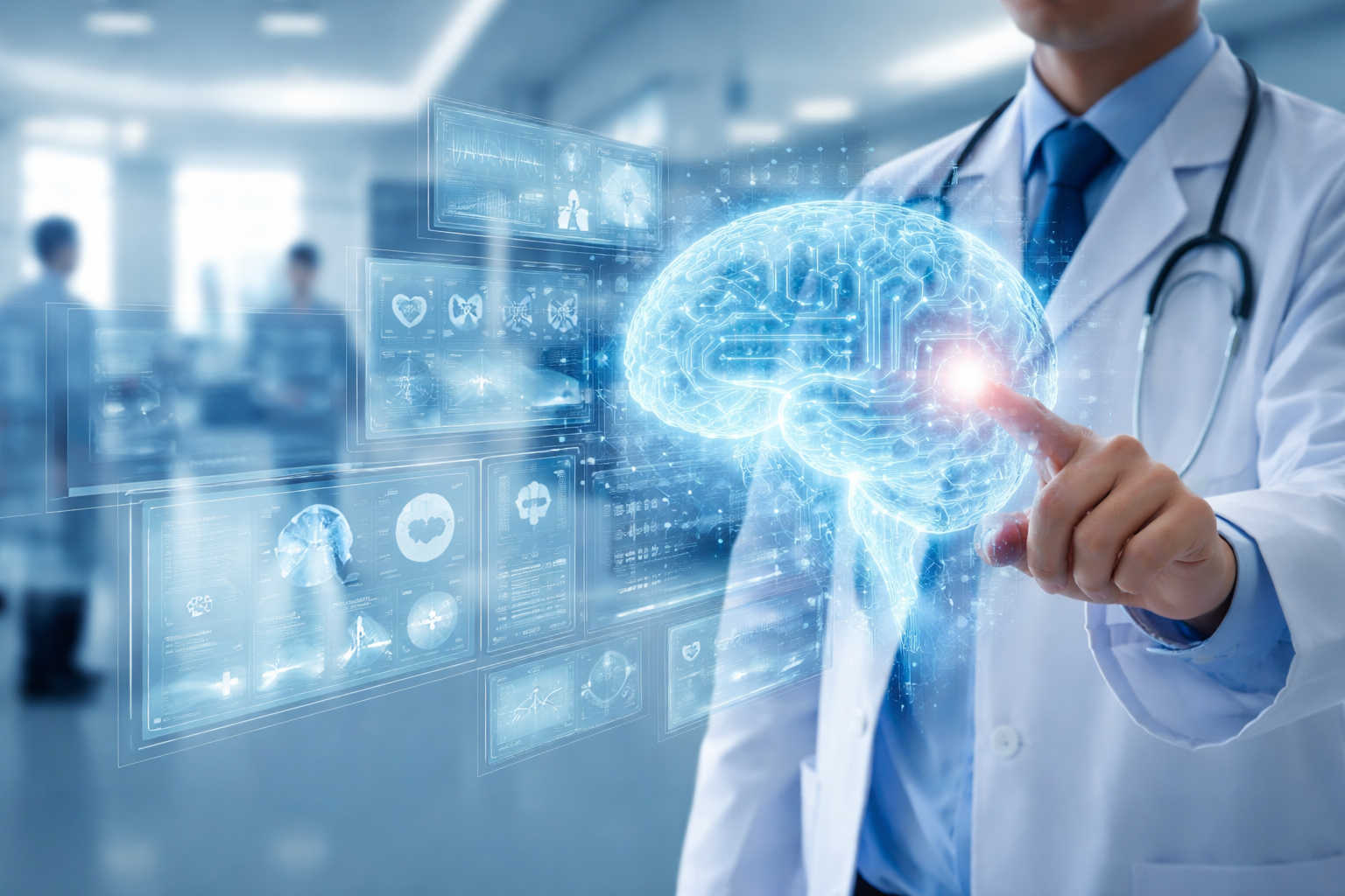 A inteligência artificial começa a transformar a forma como hospitais, clínicas e profissionais lidam com o cuidado à saúde. Foto: IA