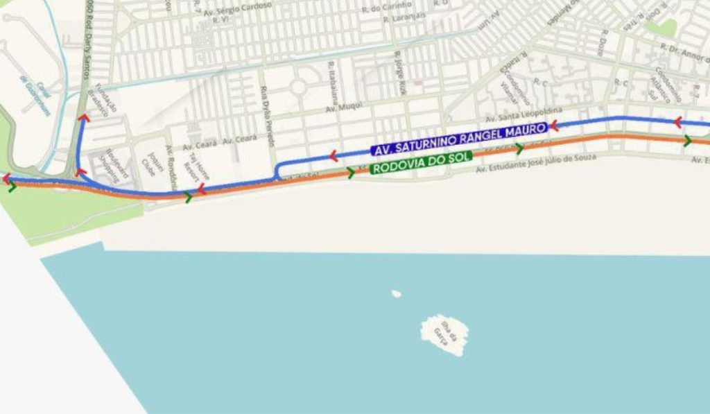 Binário da Rodovia do Sol passa a funcionar na próxima segunda-feira (16). Foto: Prefeitura de Vila Velha
