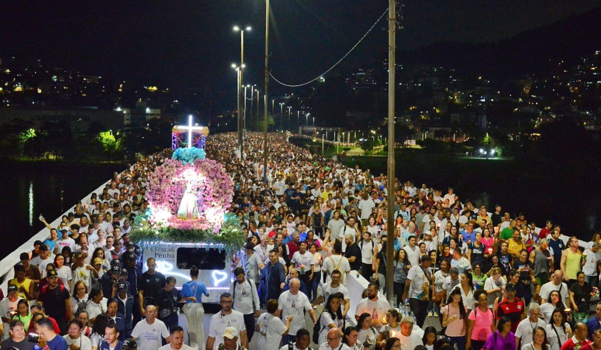Vitória terá alterações no trânsito nesta semana devido às romarias da Festa da Penha 2026. Foto: Festa da Penha