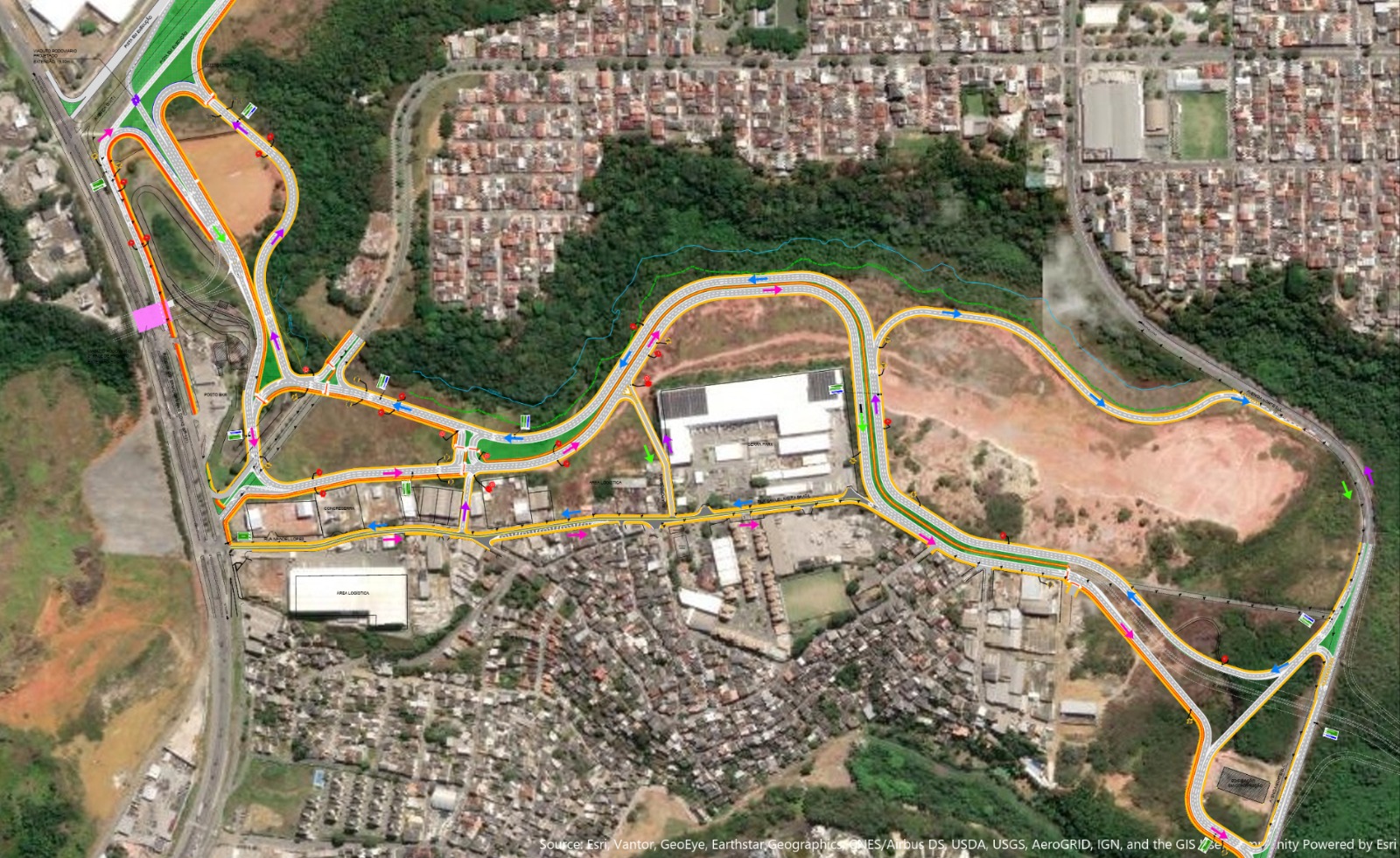 A Seob informa que a obra busca criar uma nova rota para o transporte de cargas, reduzindo a circulação de veículos de grande porte nos principais corredores do transporte coletivo. Foto: Divulgação/Prefeitura da Serra