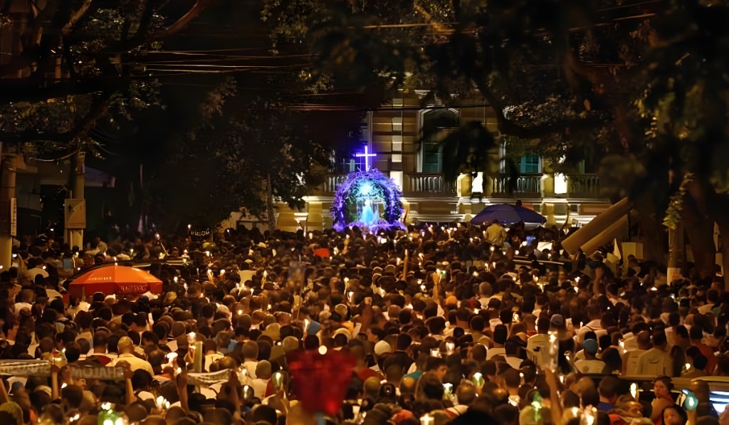 A Romaria dos Homens é a mais tradicional da Festa da Penha. Foto: Festa da Penha
