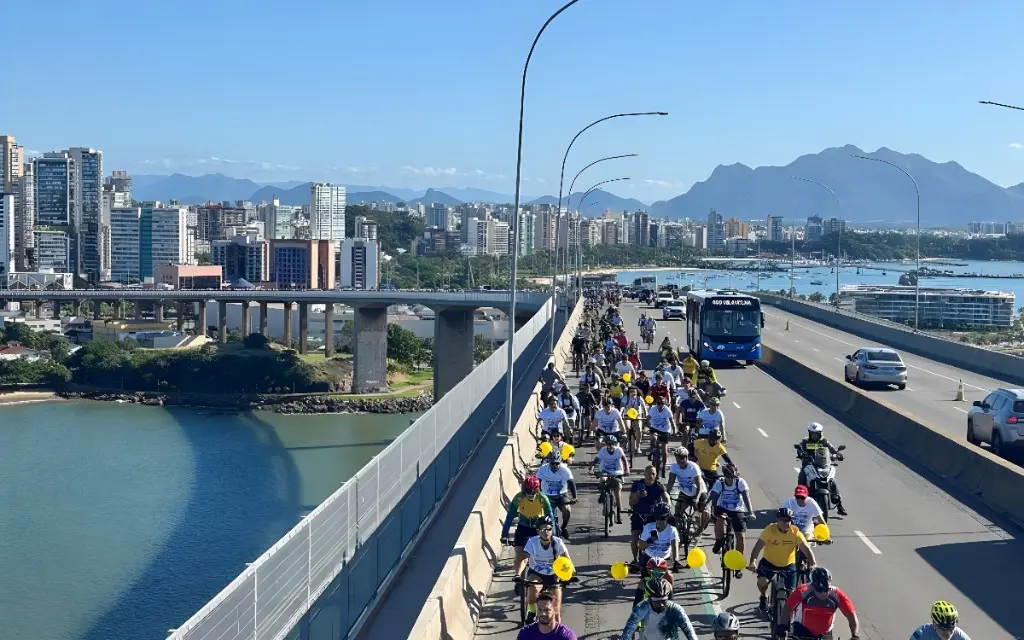 Pedalaço Pela Paz altera trânsito na Terceira Ponte neste domingo (31)