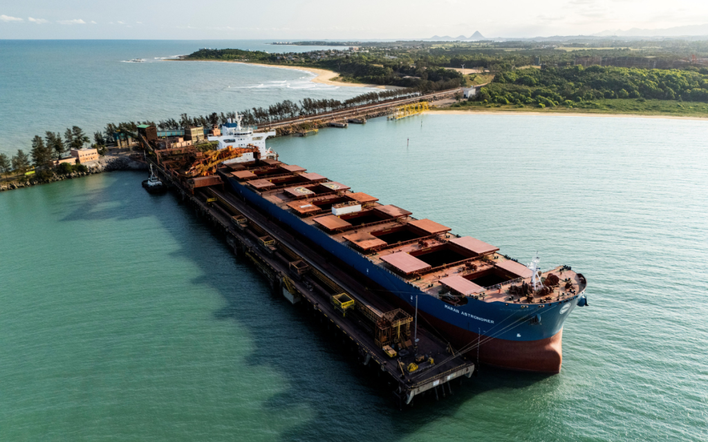 Porto de Ubu, da Samarco, em Anchieta. Foto: divulgação Samarco