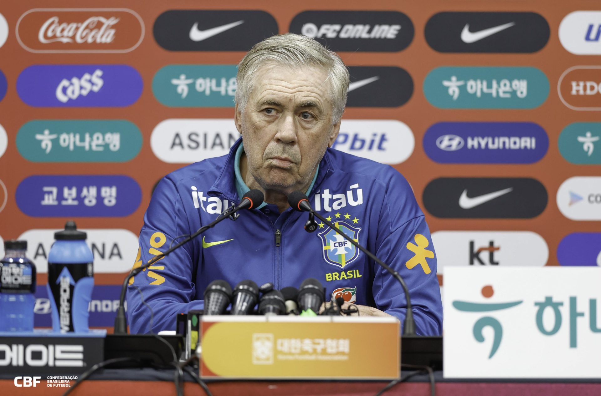 Técnico Carlo Ancelotti fala sobre o empate da seleção brasileira na Copa do Mundo.