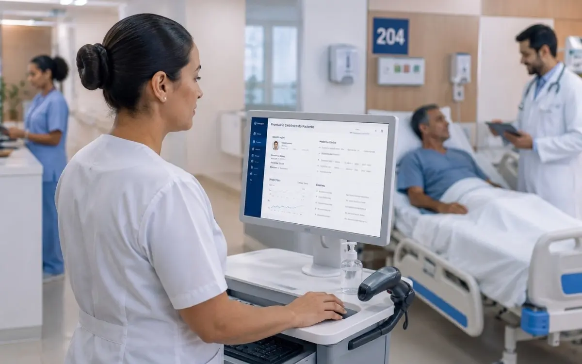 Desafios da gestão hospitalar devido à falta de integração entre sistemas de saúde.