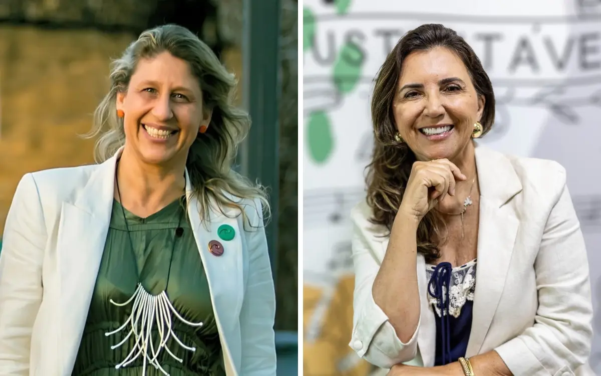 Beatriz Luz é presidente do Instituto Brasileiro de Economia Circular e fundadora do Hub de Economia Circular Brasil. Mirela Souto é presidente do Instituto Marca, ambiente de pesquisa em economia circular no Espírito Santo